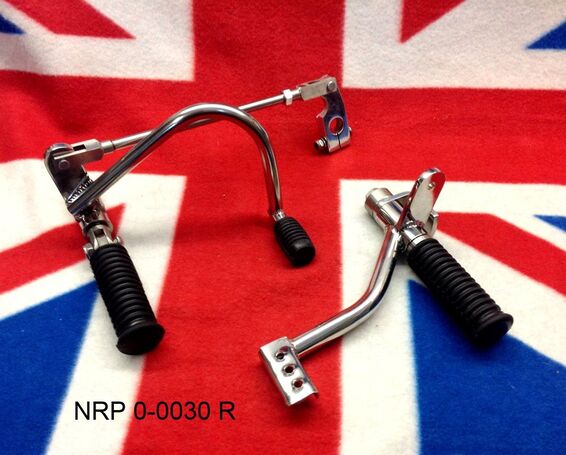 Norton stainless steel cafe racer rearset for Wideline and Slimline frames