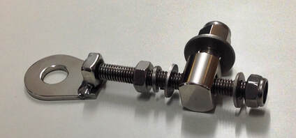 Triumph Triton stainless gearbox adjuster for cafe racers