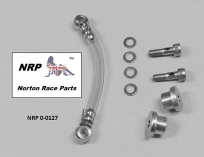 Norton alloy oil tank sight level tube