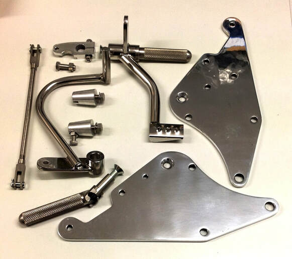 Norton Commando cafe racer rearsets