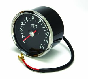 Black face Rev counter, Tacho clock for Norton, Triton and BSA cafe racerston 