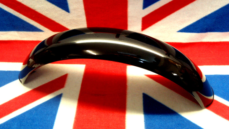 Norton & Triton cafe racer black aluminium front mudguard