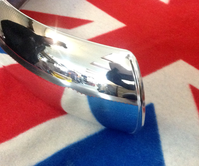Norton & Triton cafe racer polished alloy front mudguard