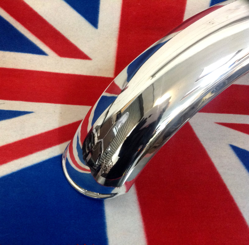 Norton & Triton cafe racer polished ally rear mudguard