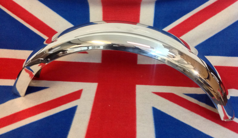 Norton & Triton cafe racer polished alloy rear mudguard