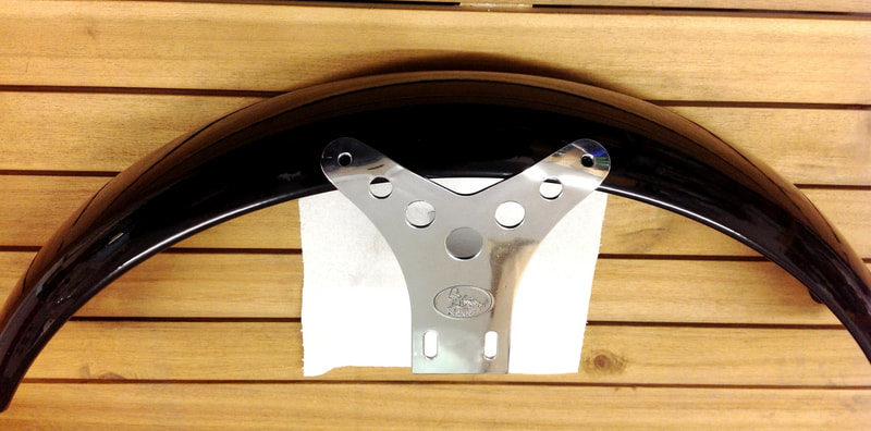 Norton and Triton cafe racer Y brackets for front mudguard