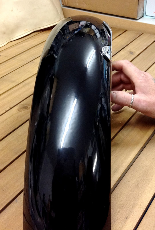 Norton cafe racer Y brackets for front mudguard