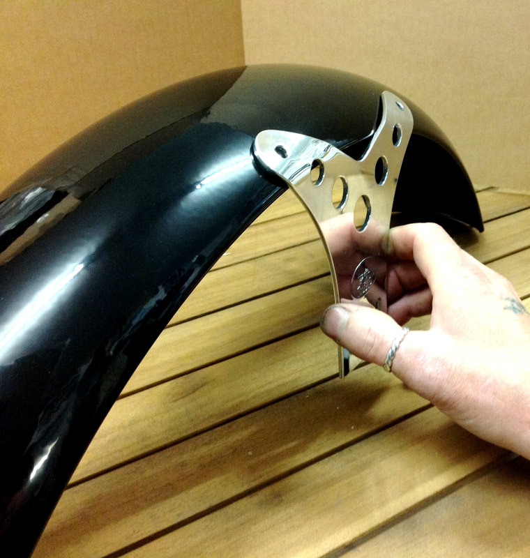 Norton cafe racer Y brackets for front mudguard