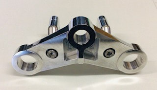 Norton alloy cafe racer top yoke with handlebar riser clamps